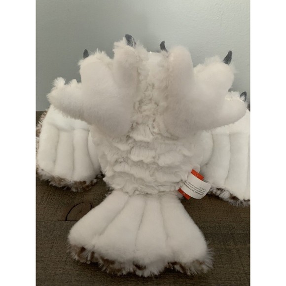 Wild Republic Plush Snowy Owl 11” White Brown Soft Stuffed Animal Toy TAG - Picture 9 of 14